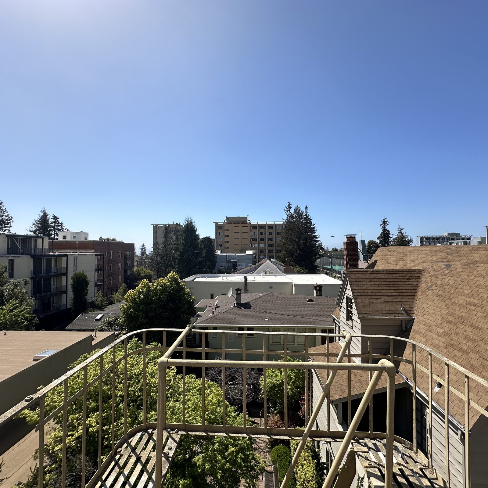 View from the upper level at 2728 Haste St in Berkeley